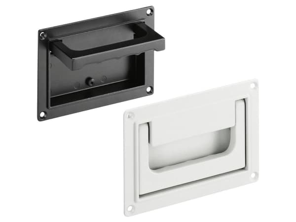 Rohde SK-79.S118.9005 Skåleformet udklapningsgreb med hurtigrastering Sort (L x B x H) 130 x 20.5 x 91 mm 1 stk