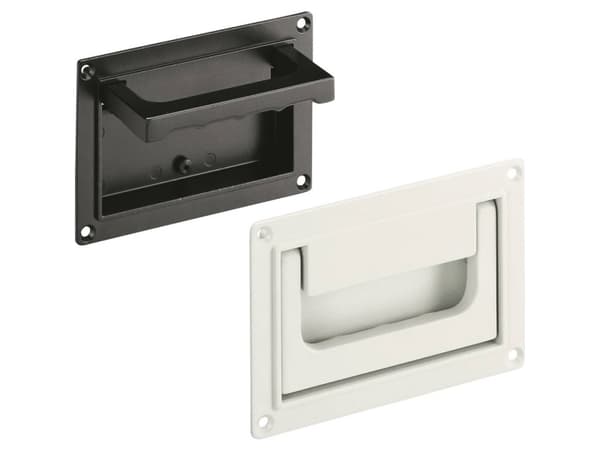 Rohde SK-79.S118.9005 Skåleformet udklapningsgreb med hurtigrastering Sort (L x B x H) 130 x 20.5 x 91 mm 1 stk