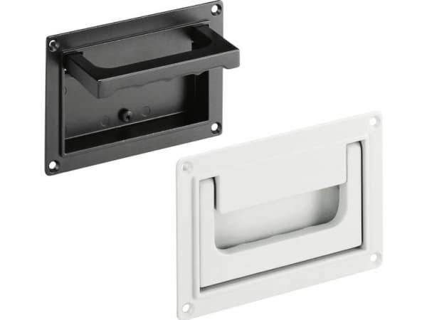 Rohde SK-79.S118.9005 Skåleformet udklapningsgreb med hurtigrastering Sort (L x B x H) 130 x 20.5 x 91 mm 1 stk