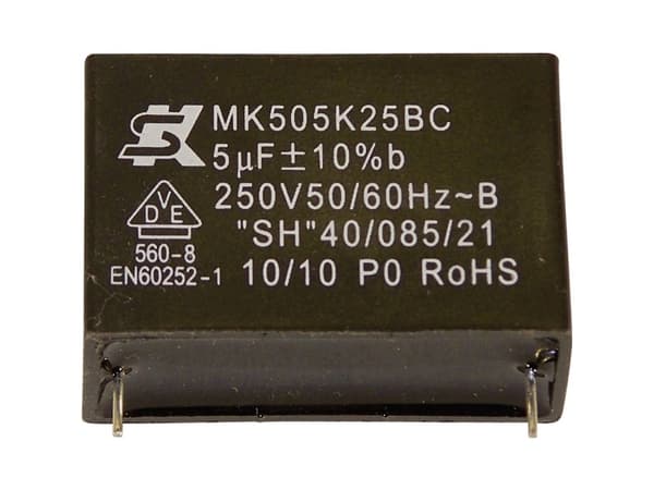 Seika MK450K105 1 stk MKP-foliekondensator med radial tråd 1 µF 450 V 10 % 32.5 mm (Ø x H) 22 mm x 13 mm
