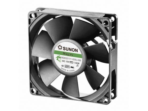 Sunon ME80201V1-000U-A99 Aksial ventilator 12 V/DC 61.16 m³/h (L x B x H) 80 x 80 x 20 mm