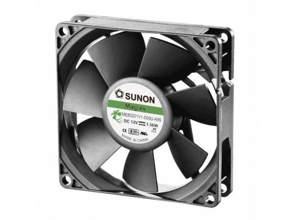 Sunon ME80201V1-000U-A99 Aksial ventilator 12 V/DC 61.16 m³/h (L x B x H) 80 x 80 x 20 mm