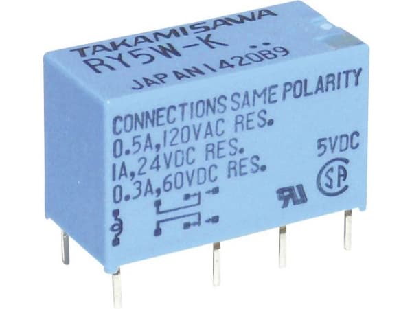 Takamisawa RY-12W-K Tulostusrele 12 V/DC 1 A 2 x vaihtokytkin 1 kpl