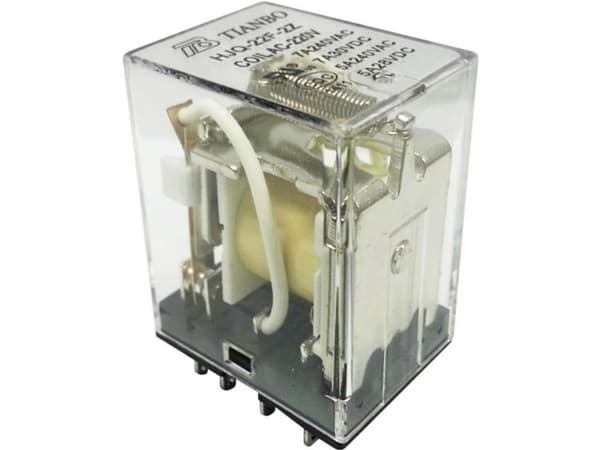 Tianbo Electronics HJQ-22F-2Z -220/240VAC Stikrelæ 230 V/AC 7 A 2 x omskifter 1 stk