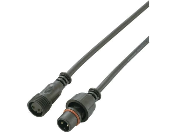TRU COMPONENTS 739718 Rundstik konfektioneret Stik, lige, Tilslutning, lige Samlet poltal: 2 1 stk