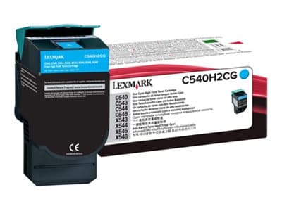 Lexmark - Høy ytelse - cyan - original - tonerpatron LCCP - for Lexmark C540, C543, C544, C546, X543, X544, X546, X548