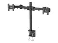 Miniatyrbilde 4 av 5: Neomounts FPMA-D960D - Monteringssett - full bevegelse - for 2 LCD-skjermer - svart - skjermstørrelse: 10"-27" - klemmemonterbar, skrivebordsmonterba