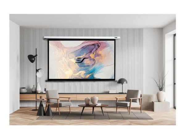 Elite Spectrum Series Electric100V - Projektorduk - takmontering, väggmontering - motoriserad - 100" (254 cm) - 4:3 - Matte White - vit