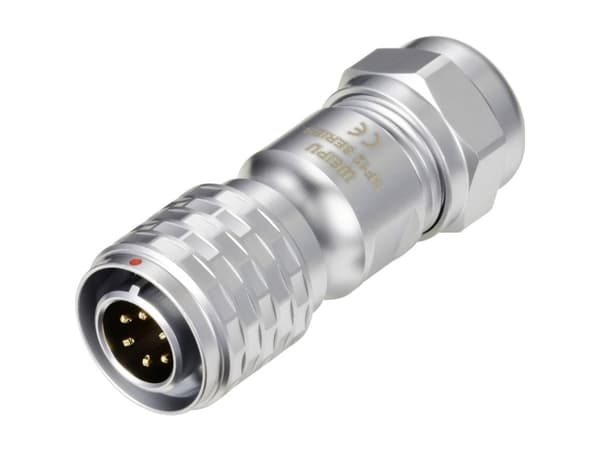 Weipu SF1210/P6 II Rundstik Stik, lige Samlet poltal: 6 Serie (rundstikforbindelse): SF12 1 stk