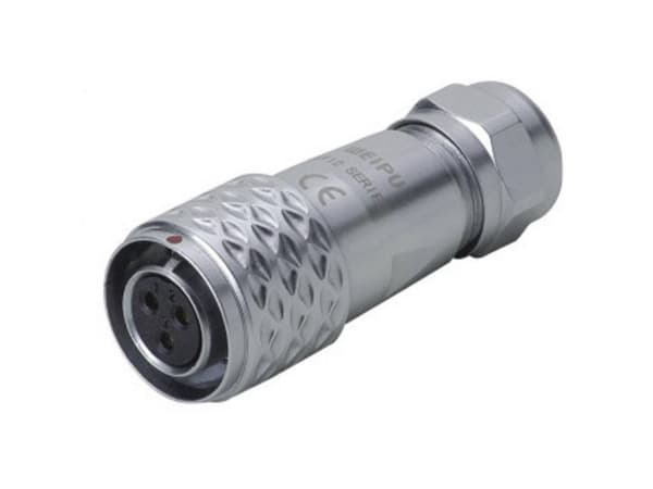 Weipu SF1210/S4 I Rundstik Kobling, lige Samlet poltal: 4 Serie (rundstikforbindelse): SF12 1 stk