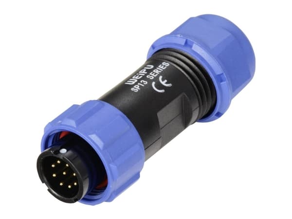 Weipu SP1310 / P 9 II Rundstik Stik, lige Samlet poltal: 9 Serie (rundstikforbindelse): SP13 1 stk