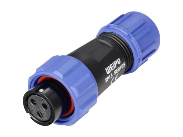 Weipu SP1310 / S 3 I Rundstik Tilslutning, lige Samlet poltal: 3 Serie (rundstikforbindelse): SP13 1 stk