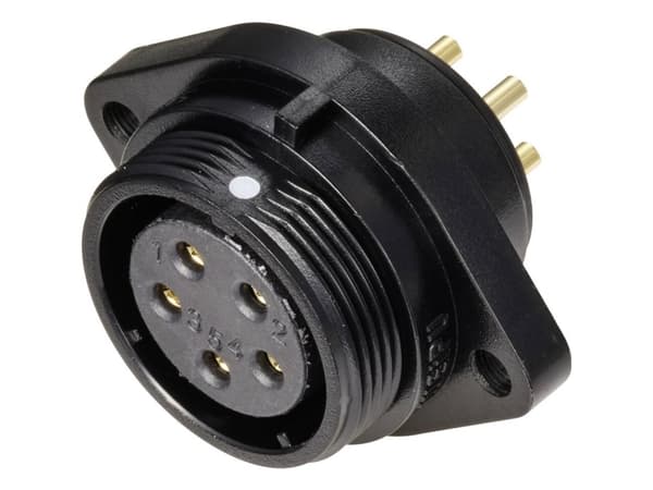 Weipu SP2113 / S 5C Pyöreä pistotulppaliitäntä, uppoasennus Sarja (pyöreä pistotulppaliitäntä): SP21 Napojen kokonaismäärä: 5 1 kpl
