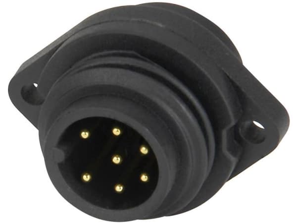 Weipu 814060 Rund kontakt Kontakt, vertikal, infälld Serie (rund kontakt): WA Totalt antal poler: 6 + PE 1 st