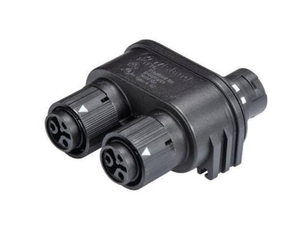 Wieland Electric 46.030.1253.1 Rundstik fordeler Samlet poltal: 2 + PE Serie (rundstikforbindelse): RST® MINI 1 stk