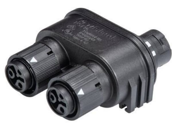 Wieland Electric 46.030.1253.1 Rundstik fordeler Samlet poltal: 2 + PE Serie (rundstikforbindelse): RST® MINI 1 stk