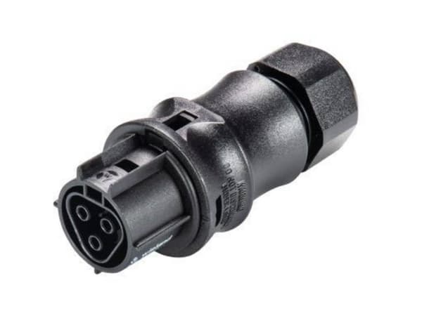 Wieland Electric 96.031.0053.1 Rundstik Tilslutning, lige Samlet poltal: 3 1 stk
