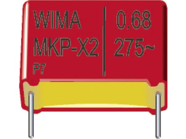 Wima MKP-X1R 1,2uF 20% 440V RM 27,5 1 st MKP-foliekondensator med radiell tråd 1,2 µF 440 V/DC 20 % 27,5 mm (L x B x H) 31,5 x 17 x 34,5 mm