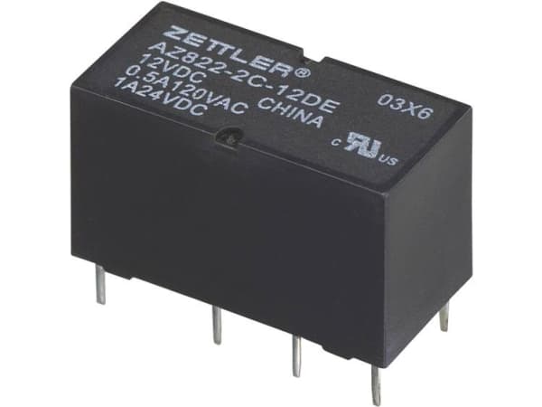Zettler Electronics AZ822-2C-3DE Printrelæ 3 V/DC 2 A 2 x omskifter 1 stk