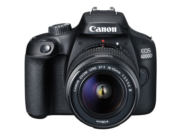 Canon EOS 4000D - Digitalkamera - SLR - 18.0 MP - APS-C - 1080 p / 30 fps - Wi-Fi - svart (Only Body, no lens)