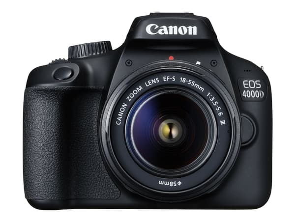 Canon EOS 4000D - Digitalkamera - SLR - 18.0 MP - APS-C - 1080 p / 30 fps - Wi-Fi - svart (Only Body, no lens)