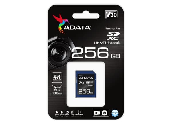 ADATA Premier Pro - Flashminnekort - 256 GB - Video Class V30 / UHS-I U3 / Class10 - SDXC UHS-I