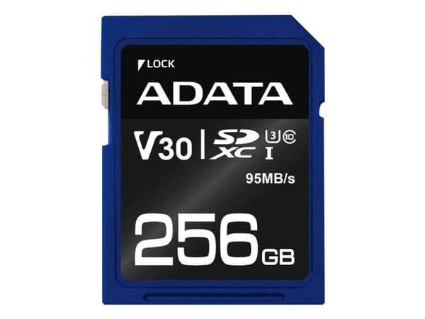 ADATA Premier Pro - Flashminnekort - 256 GB - Video Class V30 / UHS-I U3 / Class10 - SDXC UHS-I