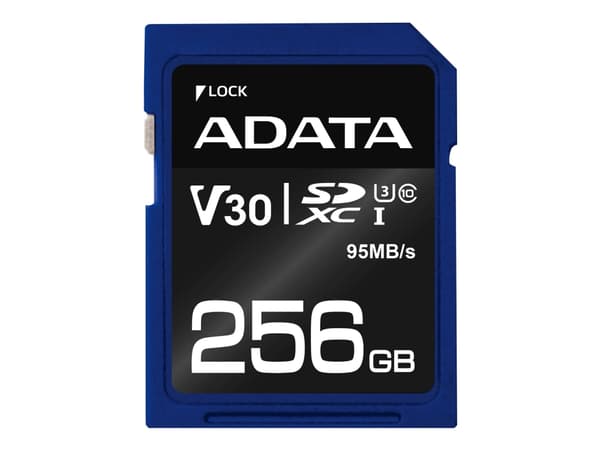 ADATA Premier Pro - Flashminnekort - 256 GB - Video Class V30 / UHS-I U3 / Class10 - SDXC UHS-I