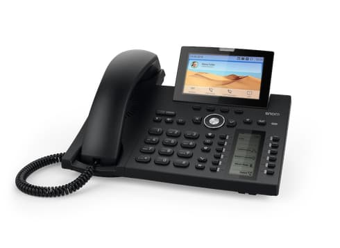 snom D385 - VoIP-telefon - med Bluetooth-gränssnitt - SIP - 12 linjer - svartblått