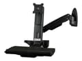 Miniatyrbilde 3 av 5: StarTech.com Wall Mount Workstation, Articulating Full Motion Standing Desk with Ergonomic Height Adjustable Monitor & Keyboard Tray Arm, Mouse & Sca