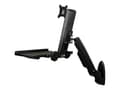 Miniatyrbilde 2 av 5: StarTech.com Wall Mount Workstation, Articulating Full Motion Standing Desk with Ergonomic Height Adjustable Monitor & Keyboard Tray Arm, Mouse & Sca