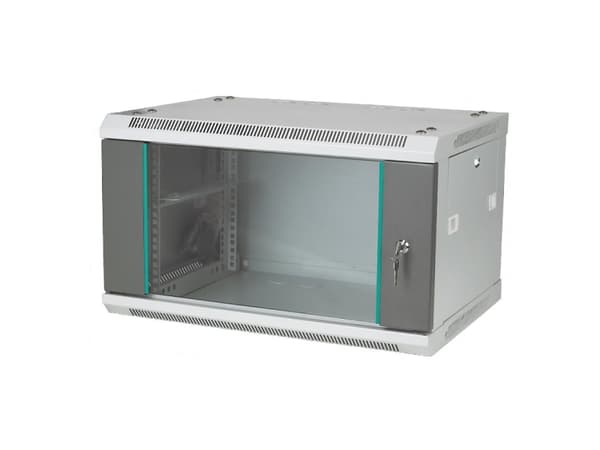 ALANTEC - Skåp - väggmontering - grå - 4U - 19"
