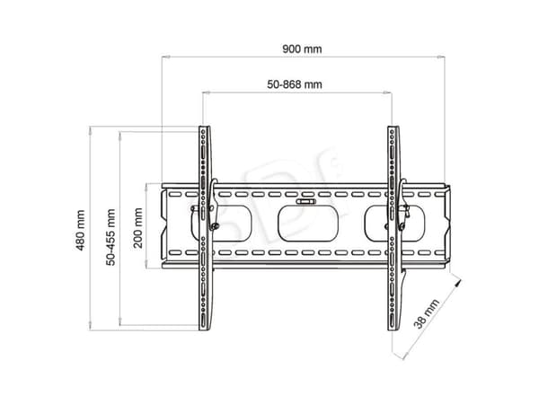 ART AR-11 - Monteringssett (veggmonteringsbrakett) - for flatpanel - metall - svart pulverjakke - skjermstørrelse: 42"-70" - veggmonterbar
