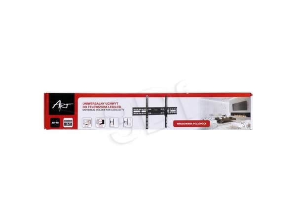 ART AR-48 - Konsol - för LCD-TV - massivt stål - pulverlackerad svart - skärmstorlek: 26"-60" - väggmonterbar