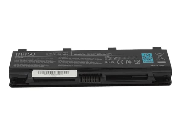 MiTSU BC/TO-C850 - Batteri til bærbar PC (tilsvarer: Toshiba PA5036U-1BRS, Toshiba PA5023U-1BRS, Toshiba PA5027U-1BRS, Toshiba PABAS259, Toshiba PABA