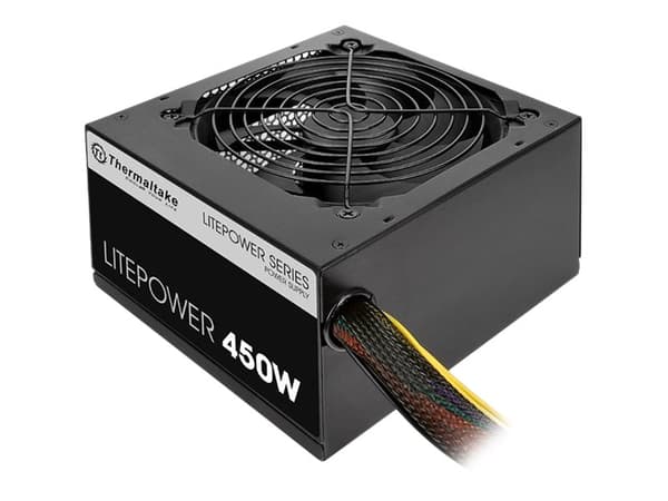 Thermaltake Litepower LTP-450AL2NK - Strømforsyning (intern) - ATX12V 2.3 - AC 230 V - 450 watt - aktiv PFC - svart Sort