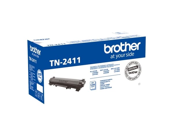 Brother TN2411 - Svart - original - tonerpatron - for Brother DCP-L2512, L2532, L2552, HL-L2312, L2352, L2372, MFC-L2712, L2732, L2752