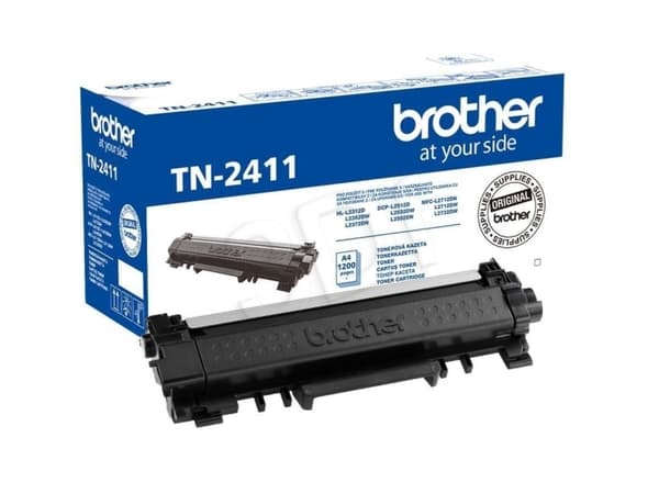 Brother TN2411 - Svart - original - tonerpatron - for Brother DCP-L2512, L2532, L2552, HL-L2312, L2352, L2372, MFC-L2712, L2732, L2752