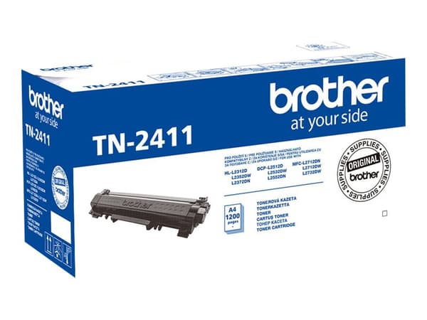 Brother TN2411 - Svart - original - tonerpatron - for Brother DCP-L2512, L2532, L2552, HL-L2312, L2352, L2372, MFC-L2712, L2732, L2752