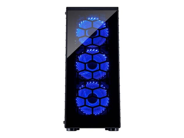 Inter-Tech CXC2 - Tower - ATX - genomskinlig sidopanel (akryl) - ingen strömförsörjning - USB/ljud