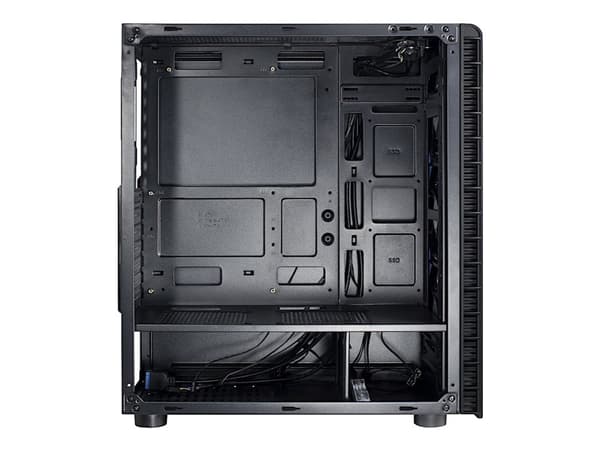 Inter-Tech CXC2 - Tower - ATX - genomskinlig sidopanel (akryl) - ingen strömförsörjning - USB/ljud