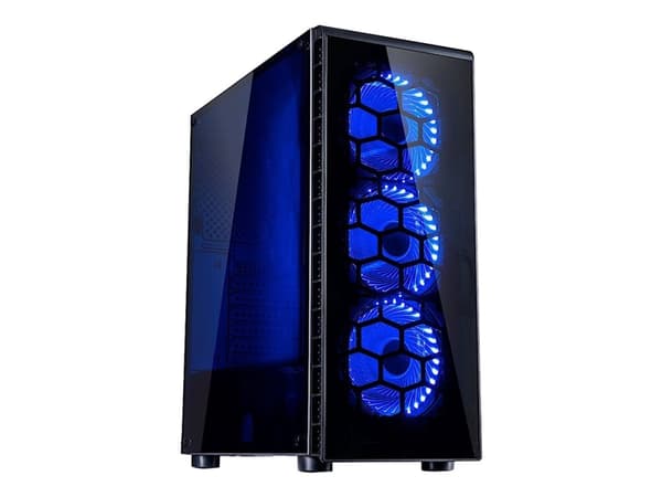 Inter-Tech CXC2 - Tower - ATX - genomskinlig sidopanel (akryl) - ingen strömförsörjning - USB/ljud