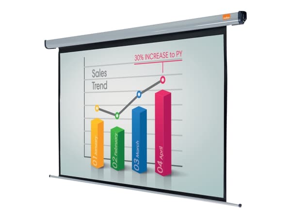Nobo 160 x 120cm, Moottoroitu, 160 cm, 120 cm, 4:3, Valkoinen