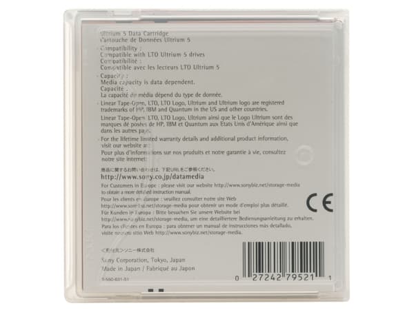 Sony LTX-1500GN - LTO Ultrium 5 - 1500 GB / 3 TB - märkt