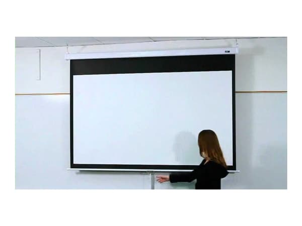 Elite Screens Manual Series M120XWV2 - Projeksjonsskjerm - takmonterbar, veggmonterbar - 120" (305 cm) - 4:3 - MaxWhite - hvit