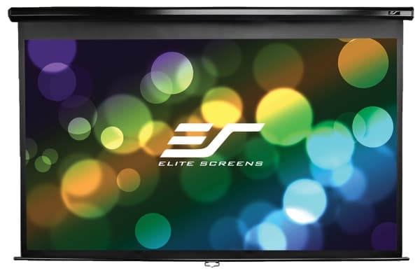 Elite Screens Manual Series M120UWH2 - Projeksjonsskjerm - takmonterbar, veggmonterbar - 120" (305 cm) - 16:9 - MaxWhite - svart