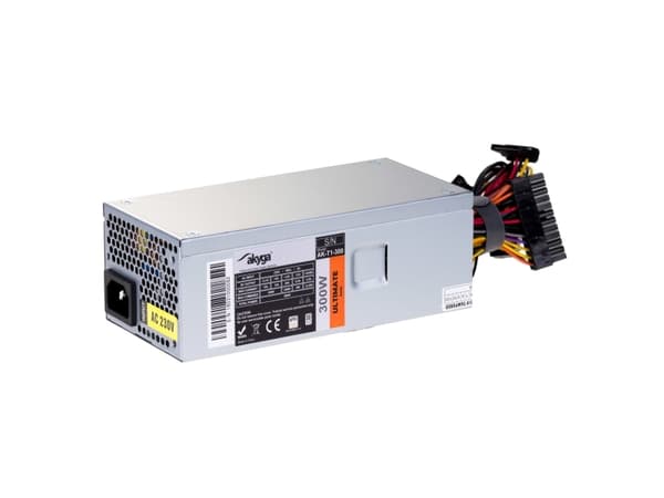Akyga Ultimate Series AK-T1-300 - Strømforsyning (intern) - TFX12V - 80 PLUS - AC 230 V - 300 watt - aktiv PFC - grå