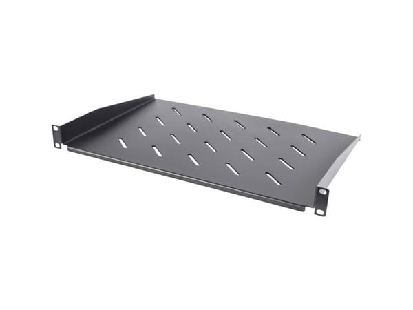 Intellinet 714884, Hylla till rackskåp, Svart, Stål, 25 kg, 1U, 48,3 cm (19")