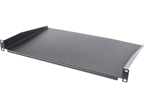 Intellinet 715072, Hylla till rackskåp, Svart, Stål, 25 kg, 1U, CE