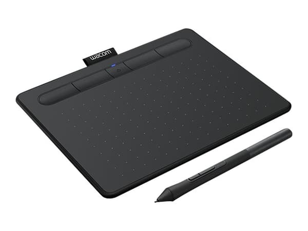 Wacom Intuos Small - Digitaliserer - 15.2 x 9.5 cm - elektromagnetisk - 4 knapper - trådløs, kablet - USB, Bluetooth - svart